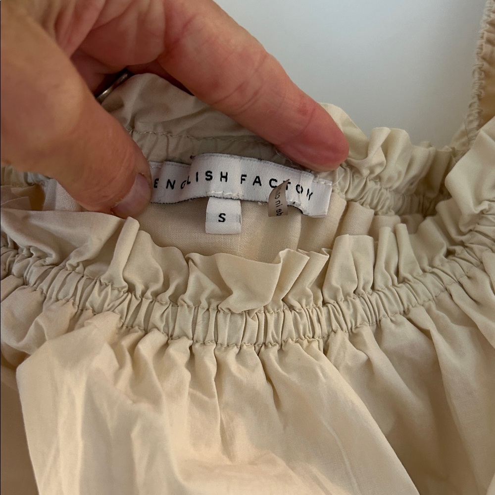 English Factory Cream Ruffle Dress - Picture 2 of 5